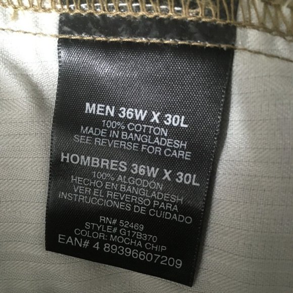 George Pants Men's 36X30 Combed Cotton khaki Pleated Cuffs Relaxed New With Tags - Picture 2 of 6